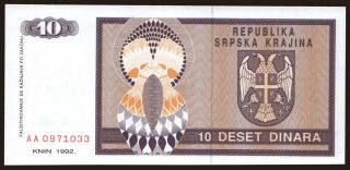 RSK, 10 dinara, 1992