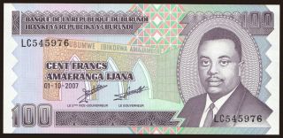 100 francs, 2007