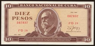 10 pesos, 1987