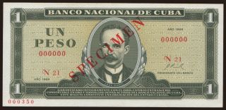 1 peso, 1969, SPECIMEN