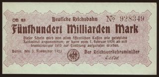 Berlin, 500.000.000.000 Mark, 1923
