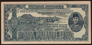25 rupiah, 1947