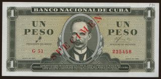 1 peso, 1961, SPECIMEN