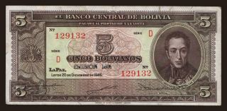 5 bolivianos, 1945(1952)