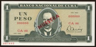 1 peso, 1982, MUESTRA