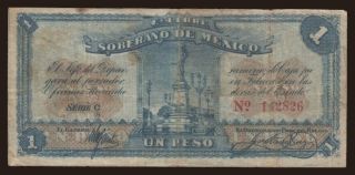 Soberano de Mexico, 1 peso, 1915