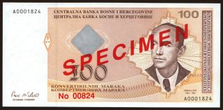 100 maraka, 1998, SPECIMEN