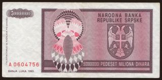 RSK, 50.000.000 dinara, 1993