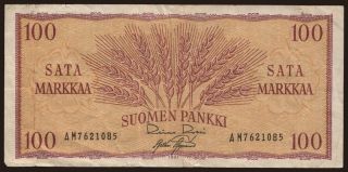 100 markkaa, 1957
