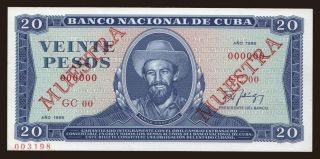 20 pesos, 1988, MUESTRA