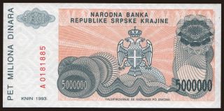 RSK, 5.000.000 dinara, 1993