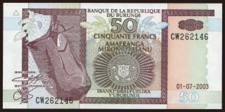 50 francs, 2003
