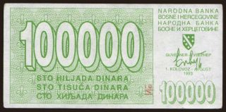 100.000 dinara, 1993