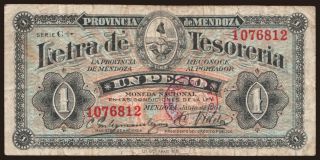 Provincia de Mendoza, 1 peso, 1901