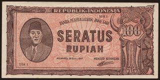 100 rupiah, 1947