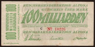 Altona, 100.000.000.000 Mark, 1923