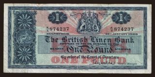 British Linen Bank, 1 Pound, 1966