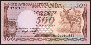 500 francs, 1981
