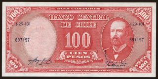 100 pesos/ 10 centesimos, 1960