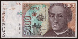 5000 pesetas, 1992