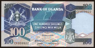 100 shillings, 1987