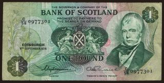 Bank of Scotland, 1 pound, 1976