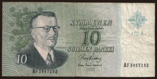 10 markkaa, 1963, Litt. A