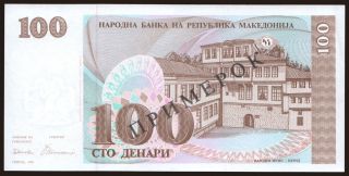 100 denari, 1993, SPECIMEN