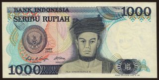 1000 rupiah, 1987