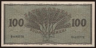 100 markkaa, 1955