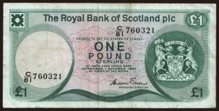Royal Bank of Scotland, 1 pound, 1983