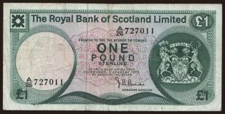 Royal Bank of Scotland, 1 pound, 1972
