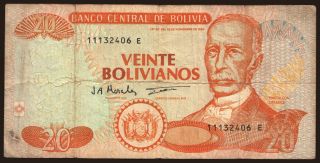 20 bolivianos, 1986(1997)