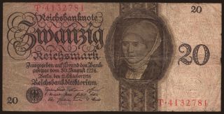 20 Reichsmark, 1924, Z/T