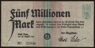 Bad Ems/ Stadt, 5.000.000 Mark, 1923