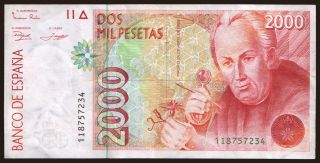 2000 pesetas, 1992