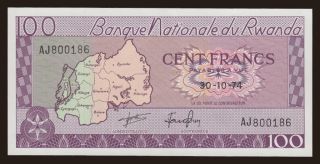 100 francs, 1974