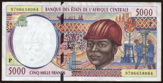 Chad, 5000 francs, 1997