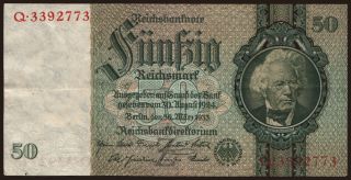 50 Reichsmark, 1933, Z/Q