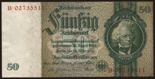 50 Reichsmark, 1933, -/B