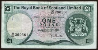 Royal Bank of Scotland, 1 pound, 1980