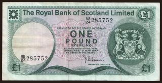 Royal Bank of Scotland, 1 pound, 1977