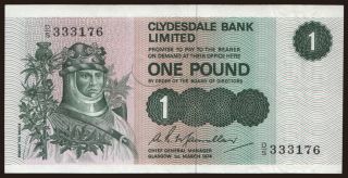 Clydesdale Bank, 1 pound, 1974
