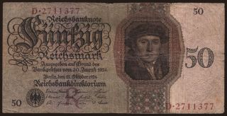 50 Reichsmark, 1924, R/D