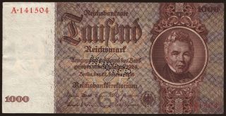 1000 Reichsmark, 1936, G/A, MUSTER