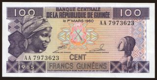 100 francs, 1985