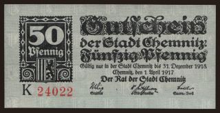 Chemnitz, 25 Pfennig, 1917