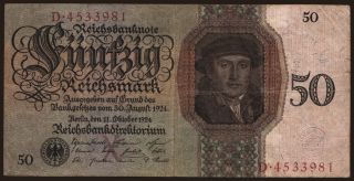 50 Reichsmark, 1924, X/D