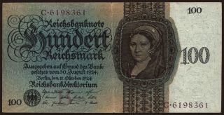 100 Reichsmark, 1924, B/C