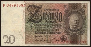 20 Reichsmark, 1929, L/F